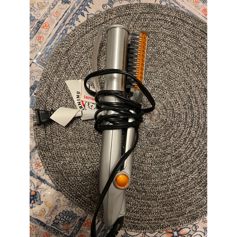 InStyler Rotating Iron Hair Styler Silver Amber Hot Surface Styling Tool